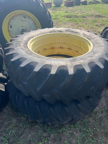 Lot of 2 Firestone Tires with Rims - 20.8?38