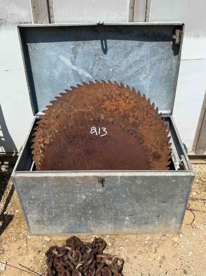 Metal Box full of Buzz Saw Blades