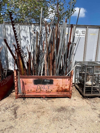 Material Storage Bin with Contents