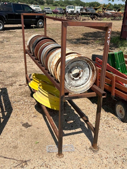Tire Rack with Misc. Rims