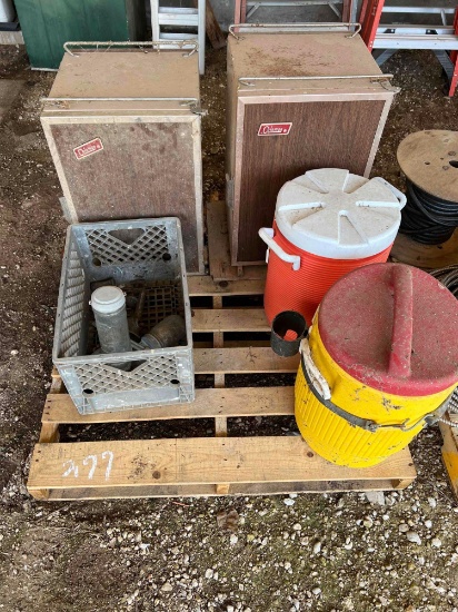 Pallet of Misc. Coolers