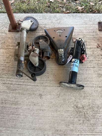 Lot of Misc. Trailer Jacks, Hitch, and Jack Wheels