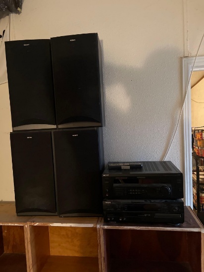 Sony Sound System with 4 Speakers