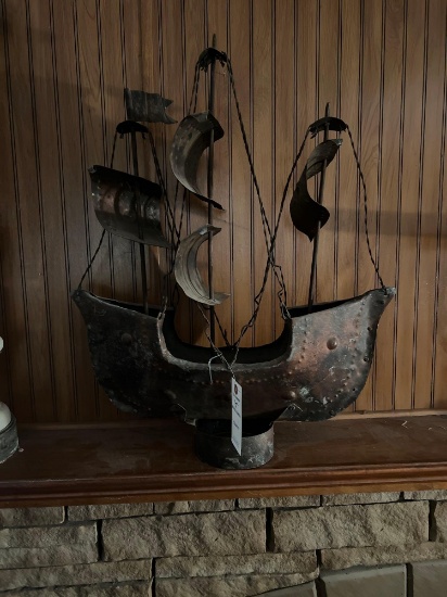 Antique Metal Sail Boat