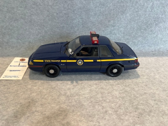 1990 New York State Highway Patrol Mustang 1:18 scale by GMP Pre-Production Model Car - Rare Find!