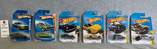 6 Hot Wheels Collector Toy Cars