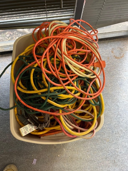 Tub of Extension Cords