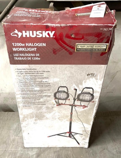 Husky 1200w Halogen Worklight -Brand New