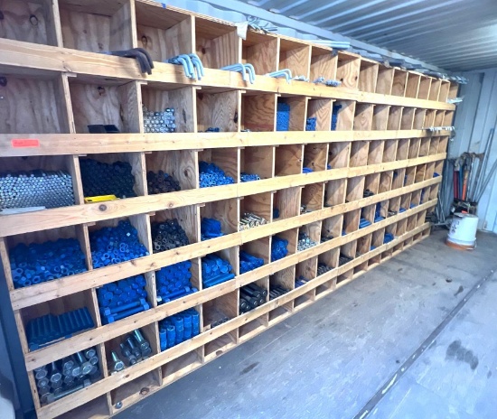 Storage Bins of Misc. Size Nuts, Bolts, etc.