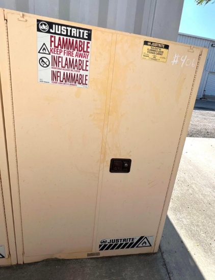 JustRite Flammable Liquid Storage Cabinet with Contents