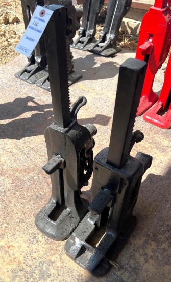 2 Small House Moving Jacks - 1 is Simplex - 1 is Buda