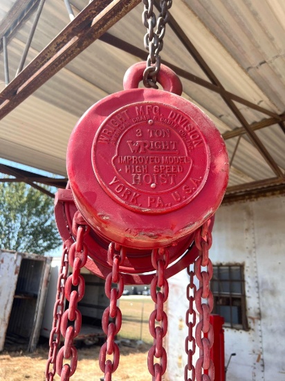 Wright 3-ton High Speed Chain Hoist