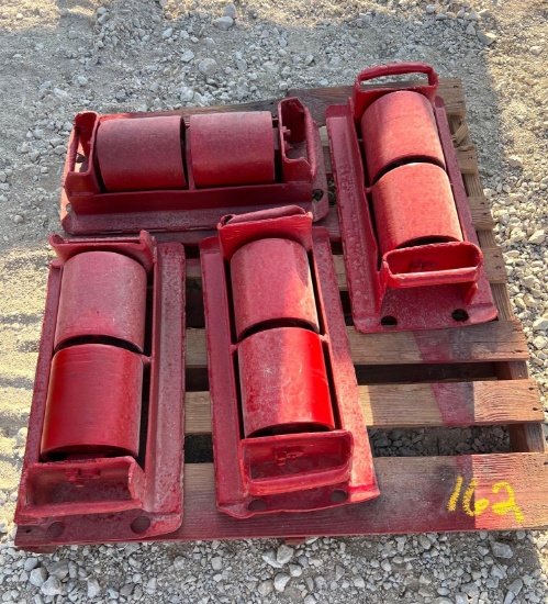 4 Rollers to Slide Buildings, Houses, Materials, etc.
