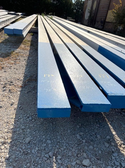 Set of House Moving Beams - 10 in x 10 in x 72 ft 9 in long