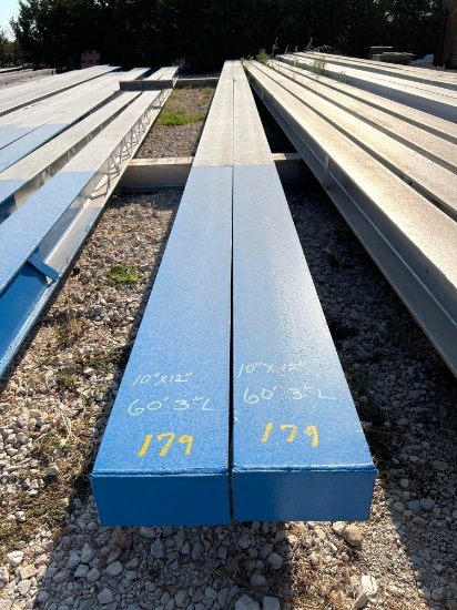 Set of House Mover Beams 10 in x 12 in x 60 ft 3 in long