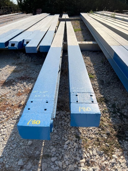 Set of House Mover Beams 10 in x 10 in x 52 ft 2 in long