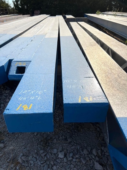 Set of House Mover Beams 10 in x 10 in x 45 ft 4 in long