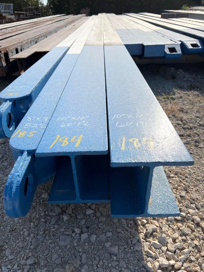 Set of House Mover Beams 10 in x 10 in x 60 ft 1 in long