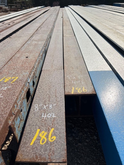 Set of House Mover I-beam 8 in x 8 in x 40 ft long
