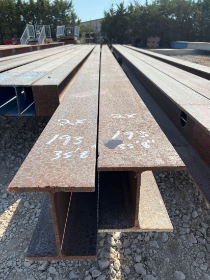 2-pieces of I-beam - 35 ft 8 in long