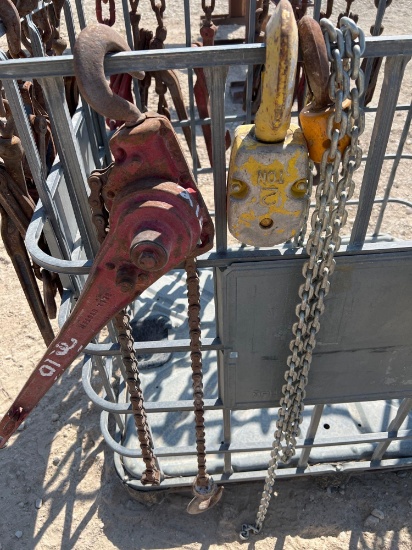 Ratchet, Chain Hoist, and 2-ton Hoist Hook