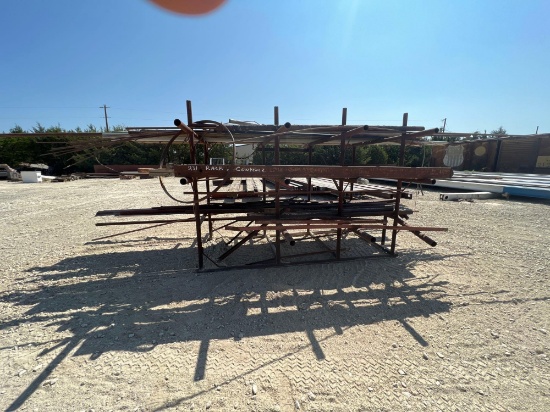 Material Rack with Contents - Square Tubing, Rebar, Pipe, etc.