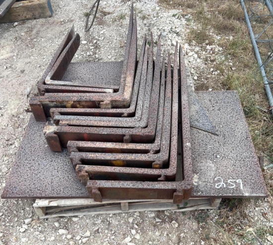 6 Sets of Pallet Forks and 1/4 inch Plate Steel
