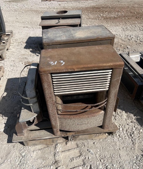Pallet of Antique Heaters - Dearborn, etc.