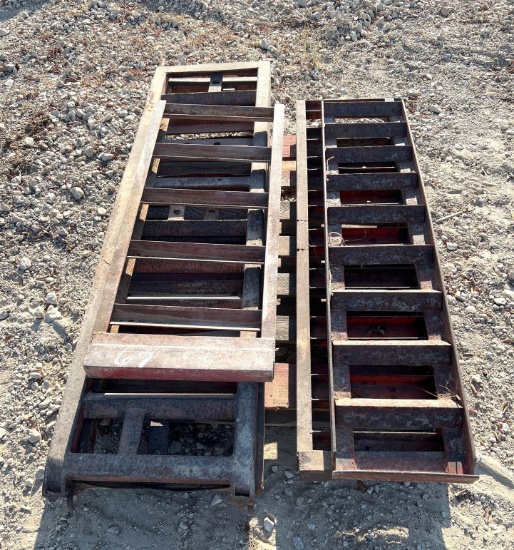 Lot of 2 Sets of Metal Ramps with 1 Single Ramp
