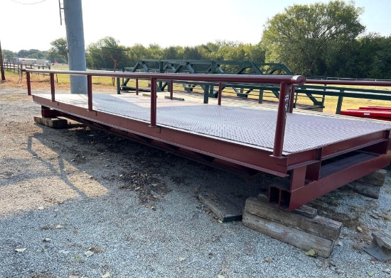 Red Diamond Plated Bridge - 10 ft 6 in Wide x 25 ft Long