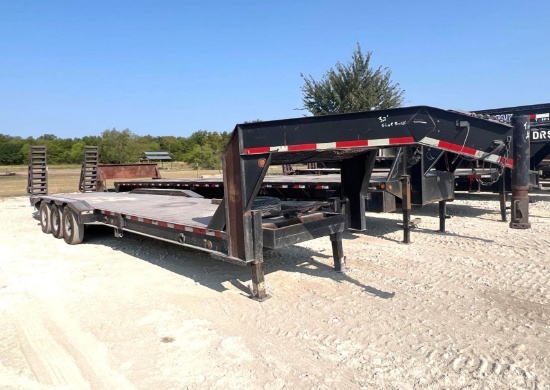 2012 Shop Built 32 ft. Equipment Trailer with Drive Over Fenders