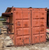 20 ft Shipping Container with Material Racks Welded on the Side
