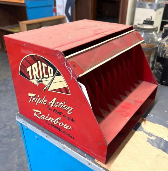 Vintage Trico Triple Action Display for Windshield Wipers Art