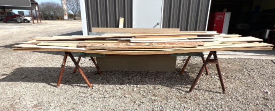 Stack of Misc. Lumber - 2x4, 2x6, 1x6, Tongue and Groove Trim, Particleboard, etc.