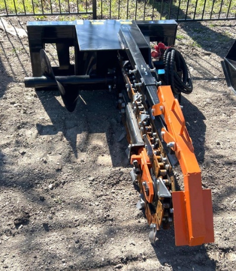 Mower King Skid Loader Trencher Attachment