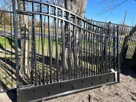 Lot of 2 - 10 ft Rod Iron Entryway Gates - 20 foot total