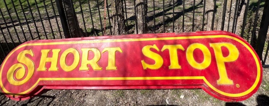 Short Stop Plastic Sign