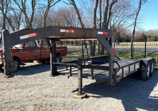 20 foot Homemade Gooseneck Utility Trailer - Comes with Bill of Sale