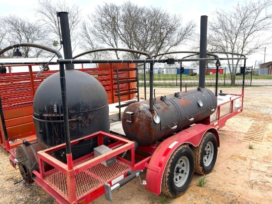 BBQ Smoker Trailer - Comes with Bill of Sale