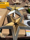 Lot of 2 Heavy Duty Metal Decorative Stars