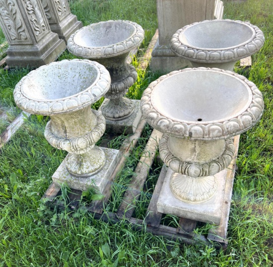 4 - 24 inch Pedestal Flower Pots
