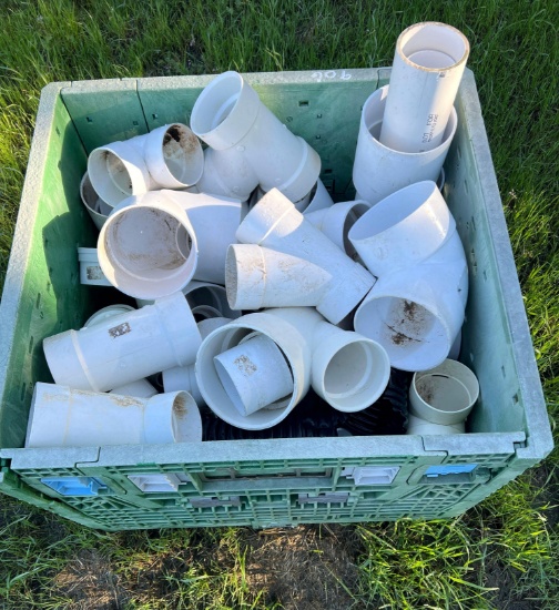 Crate of Misc. PVC Fittings
