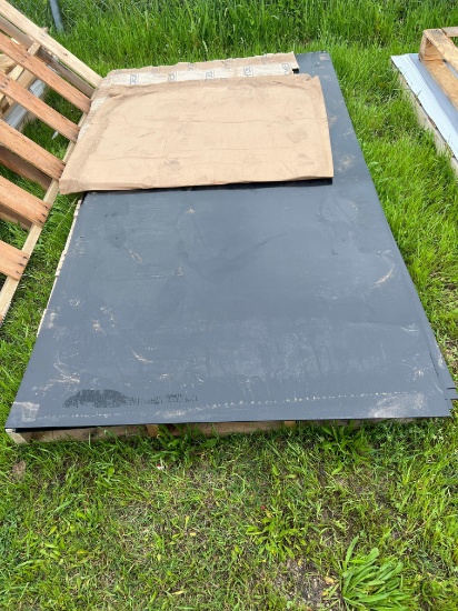 15pieces of Black 4x8 Plastic Sheeting Covering The color gray it Can use over walls inside or
