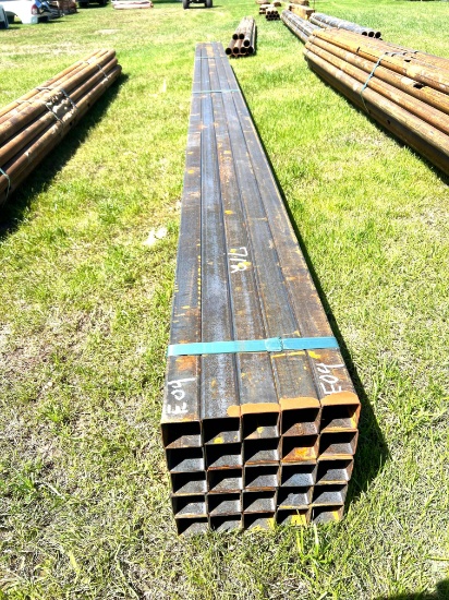 2 1/2 inch Square tubing - 20 pieces - 14 gauge - 24 foot long