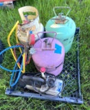 Crate of Misc. Freon and Master Cool Pump