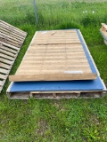 16-4x8 Plastic Sheeting Covering. it?s the color blue, and Can use over walls inside or outside