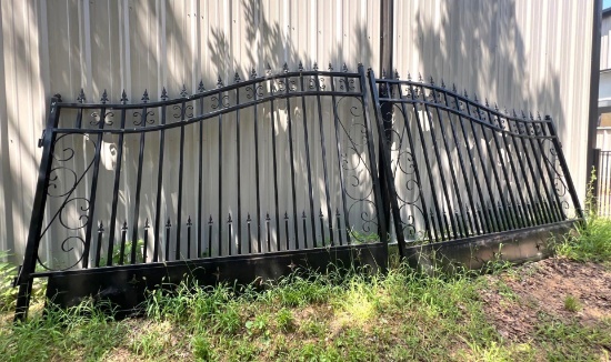 Set of 10 foot Wrought Iron Gates - 20 foot Opening
