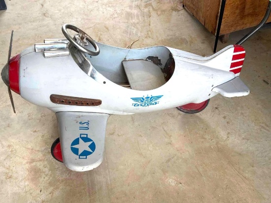 Vintage US Army Airplane Pedal Car