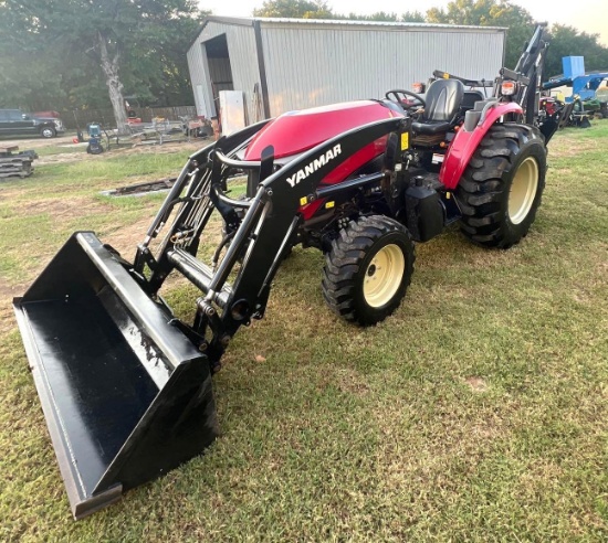 2022 YANMAR 359A Tractor 4WD with B85 Backhoe Attachment - 59HP 540 PTO - 7.8 hrs - Super Clean