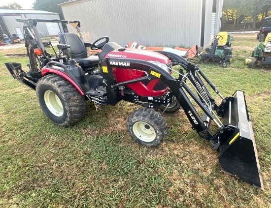 2022 YANMAR 425 Tractor with Front Loader & Backhoe Attachment - 4WD- 540 PTO - 28.3 hrs - Like New